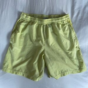 Gymshark Men's Soft Yellow Athletic Shorts